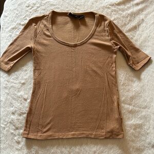 Rachel Zoe Camel Short Sleeve Tee